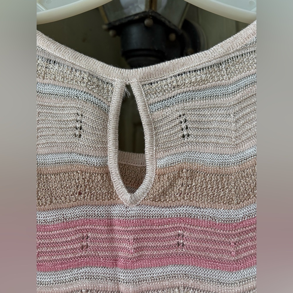 WHBM Pink and Cream Sleeveless Tunic- soft and delicate- beautiful ❤️❤️
